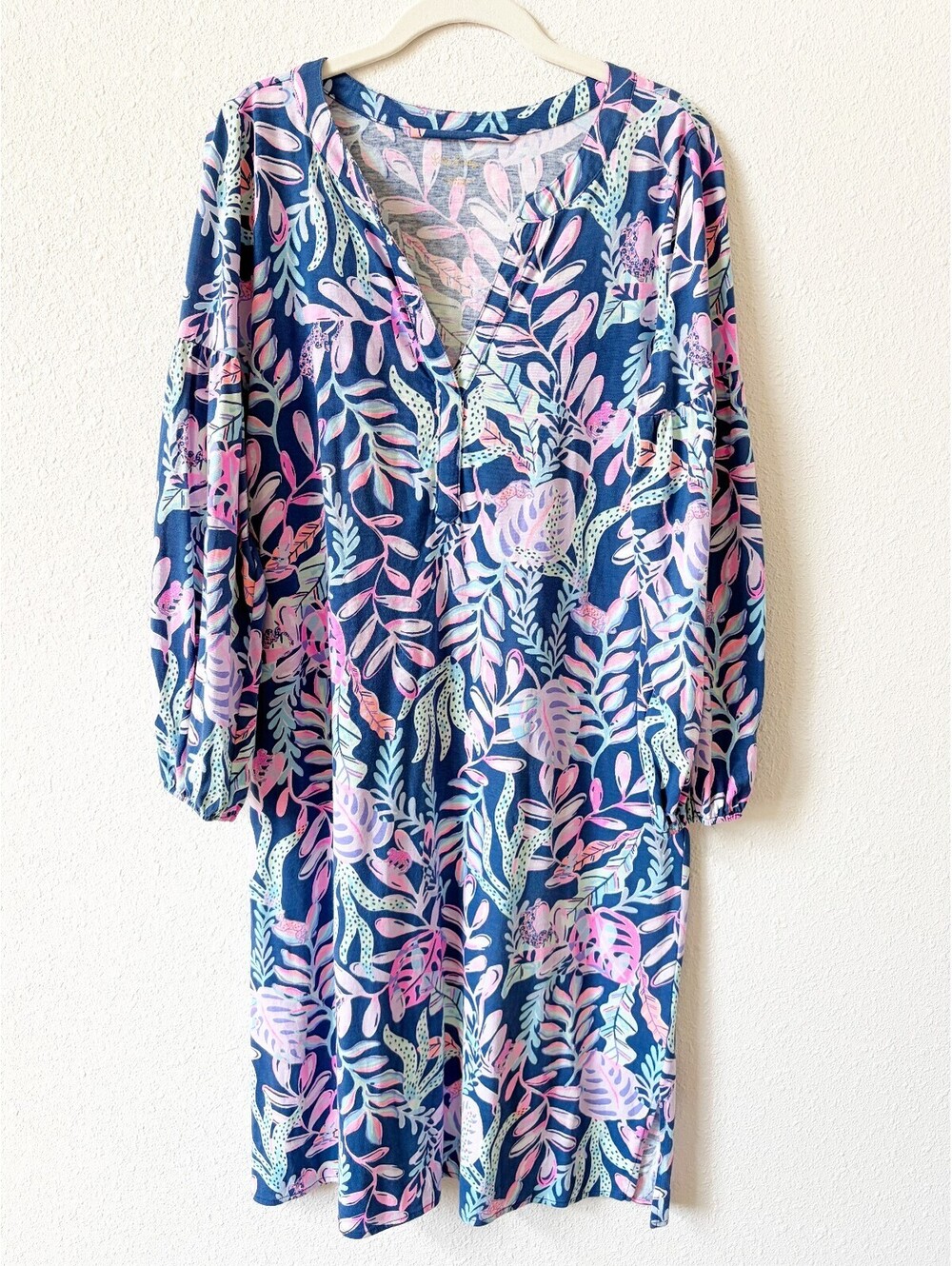 Lilly Pulitzer Kierna Knee Length Dress Oyster Bay Navy You've Been Spotted